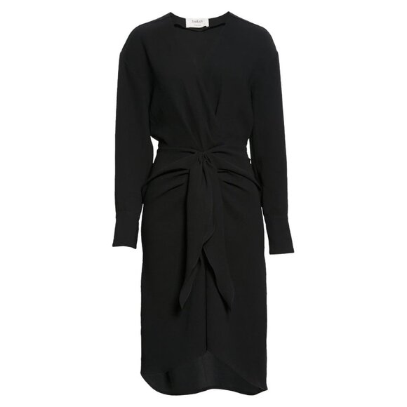 🆕ba&sh Kiari Mini Dress Long Sleeve Nipped Waist Black Small 2-4 - Picture 6 of 12